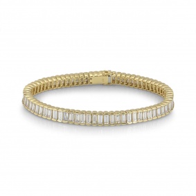 Yellow Gold Diamond Line Bracelet